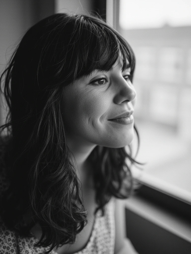 Archival portrait of Zooey Deschanel, photographed for a 2004 indie press feature